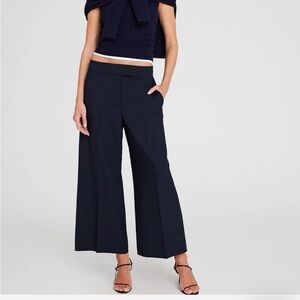 Club Monaco Navy Wide-Leg Trousers